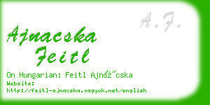 ajnacska feitl business card